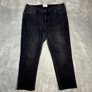 Vintage Du/Er Denim Jeans Womens 34 x 30 Relaxed Fit Girlfriend Black Stretch